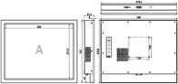 PLM-1705T 17&quot; tréfilage industriel d'alliage d'aluminium d'utilisation du moniteur Ip65 d'écran tactile