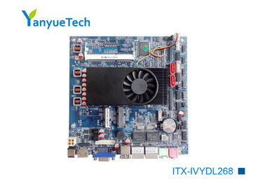 Le conseil d'Itx d'ITX-IVYDL268 Intel soudé à bord de l'unité centrale de traitement 2 de la série I3 I5 I7 d'Intel IVY Bridge U a mordu