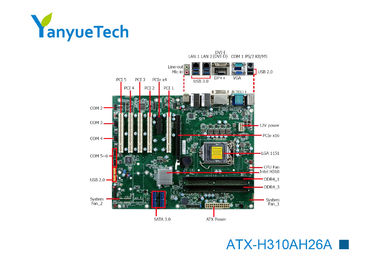 PCI industriel de la fente 5 de COM 10 USB 7 de LAN 6 de la puce 2 d'Intel@ PCH H310 de carte mère d'ATX-H310AH26A ATX/carte mère d'Intel